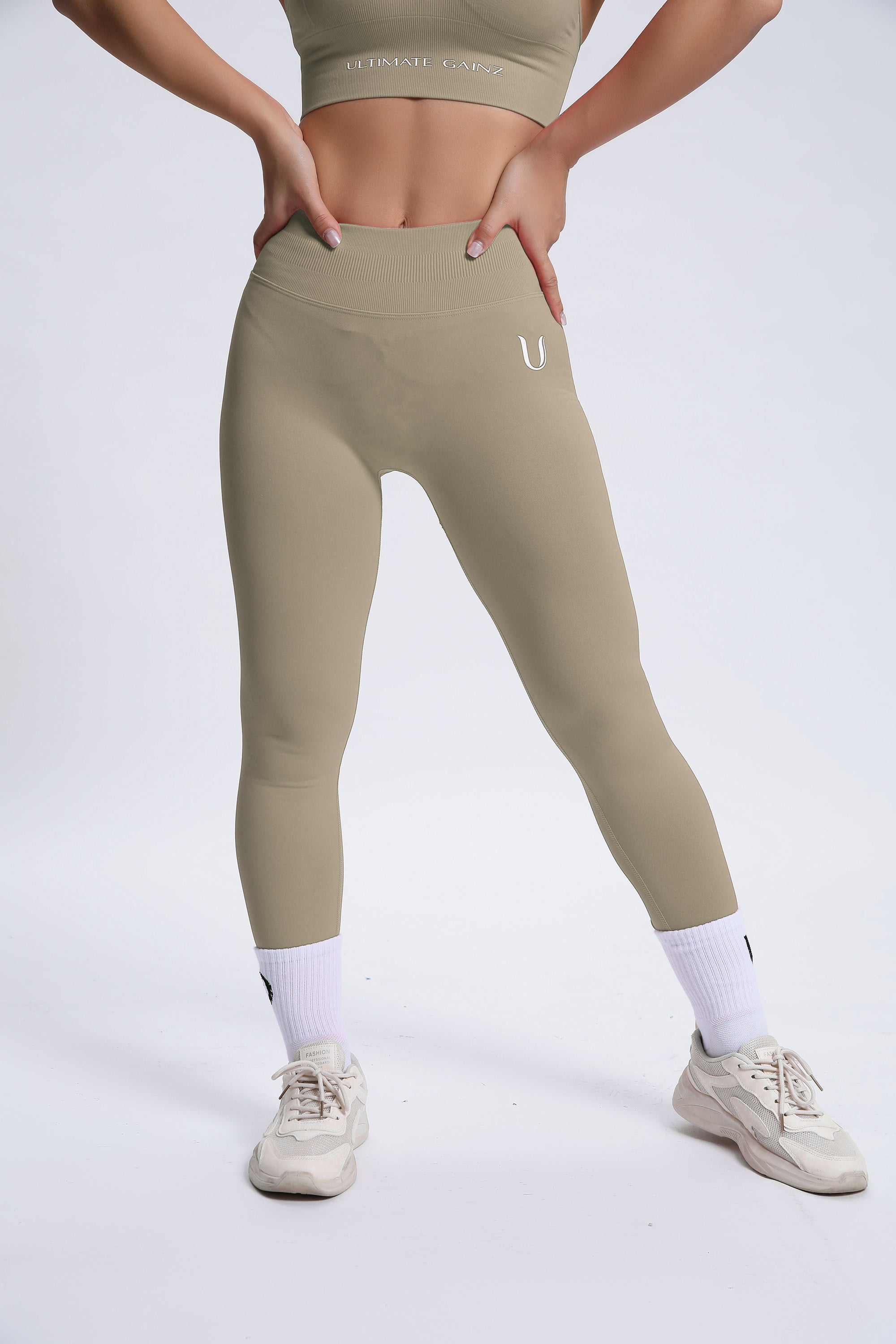 Joy | Sculpt-Leggings mit Scrunch – Beige