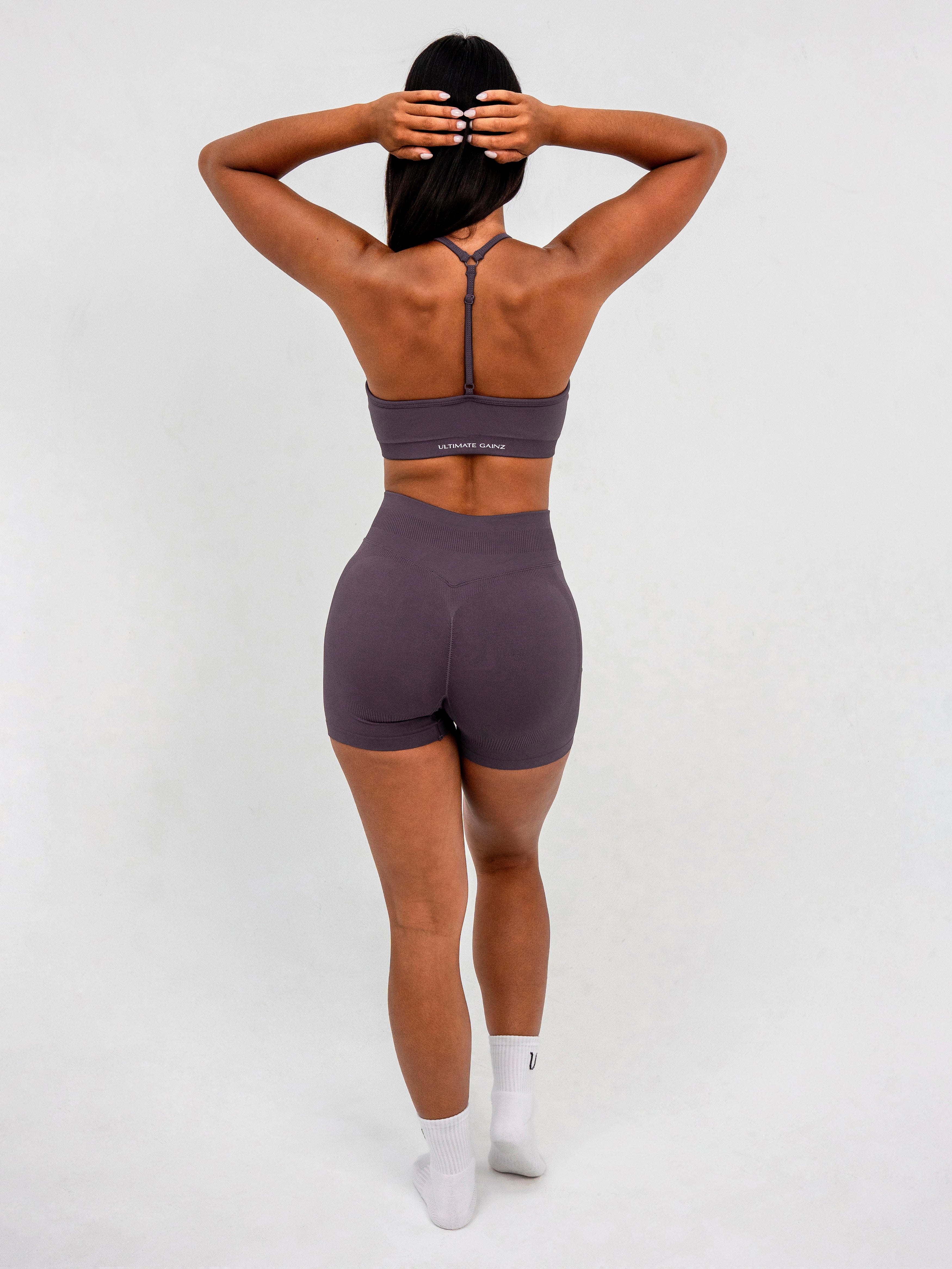 Luna | Premium Seamless Scrunch Short - Dusty Purple