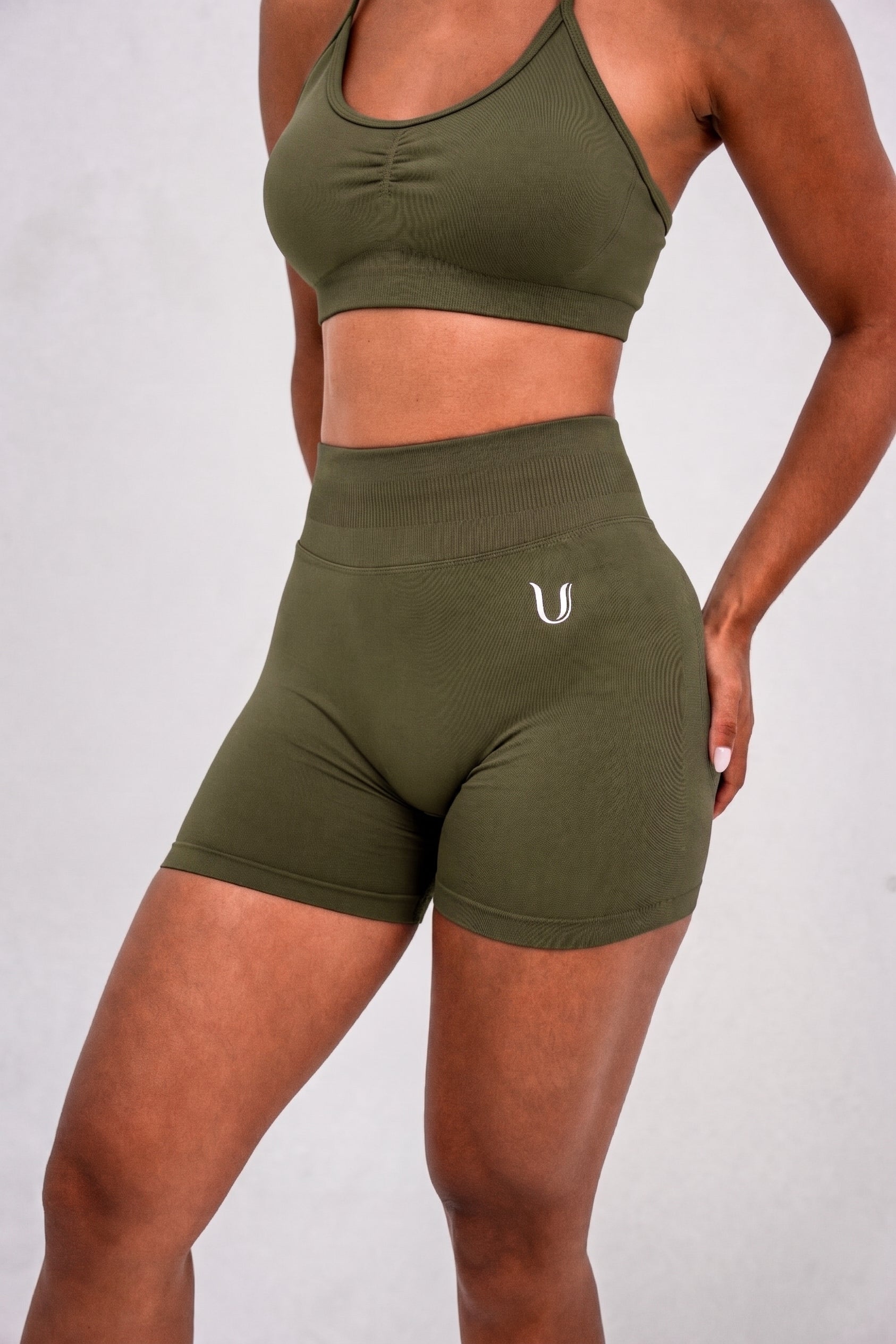 Luna | Premium Seamless Scrunch Short - Groen