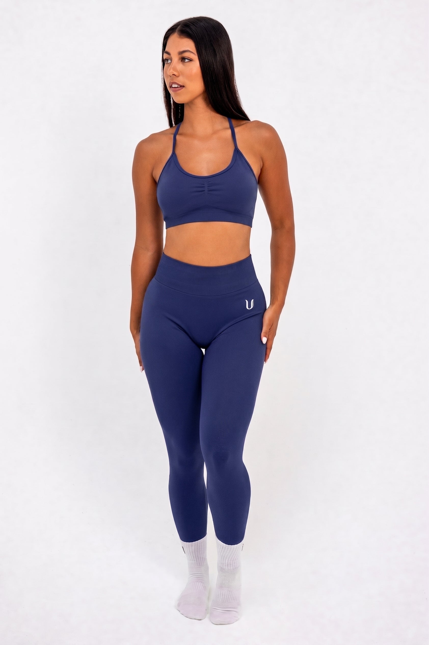 Luna | Premium Seamless Scrunch Legging - Donker blauw