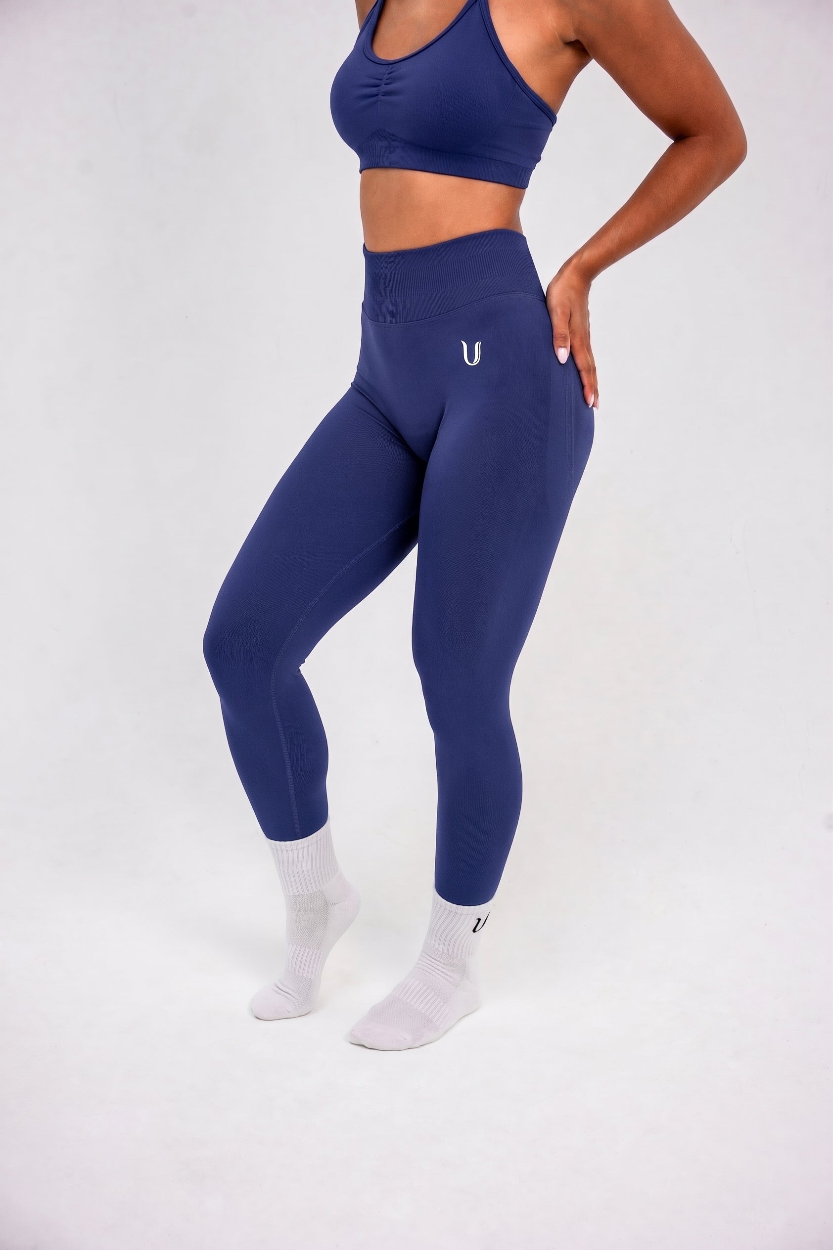 Luna | Premium Seamless Scrunch Legging - Donker blauw