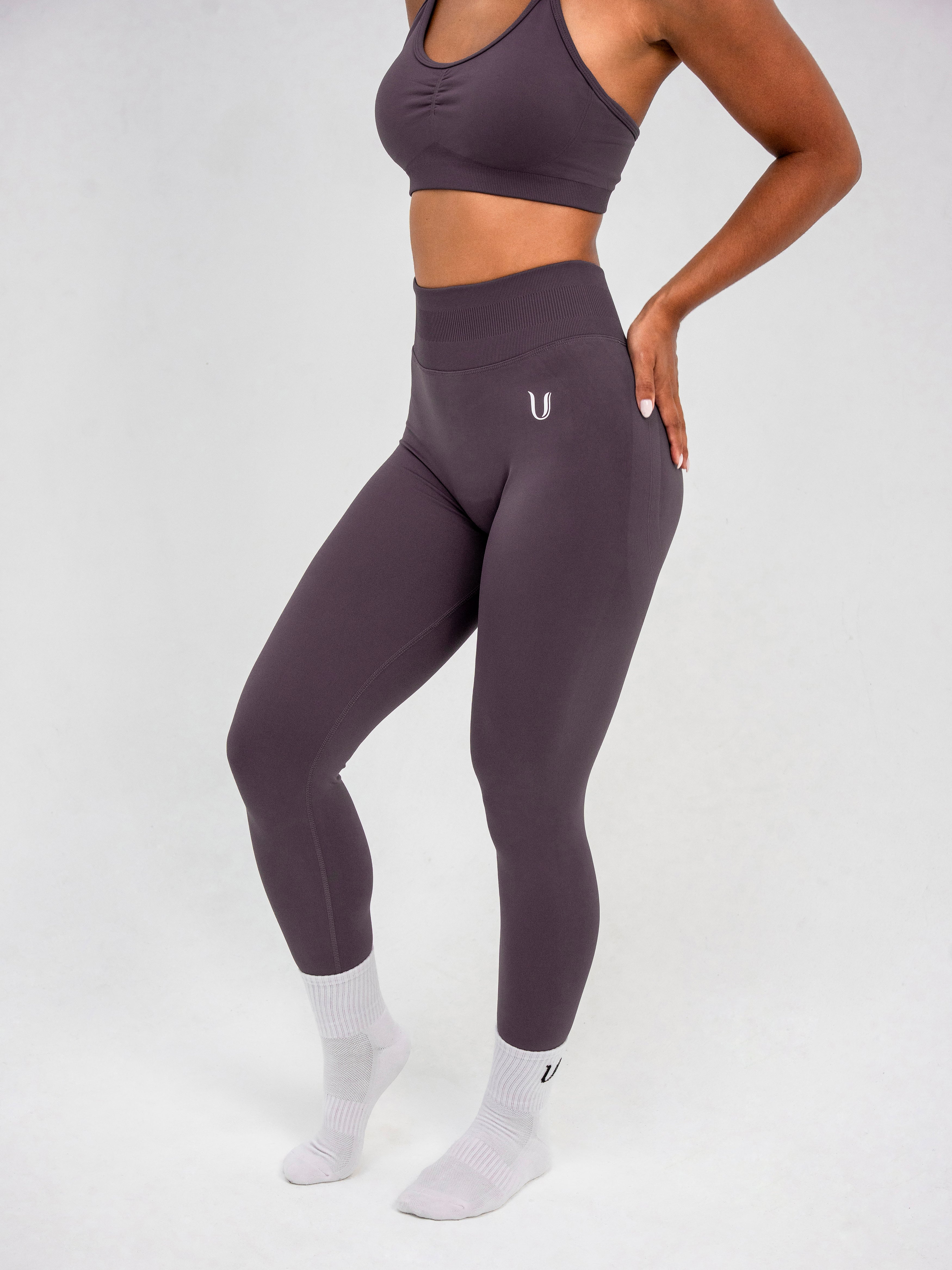 Luna | Premium Seamless Scrunch Legging - Dusty Purple