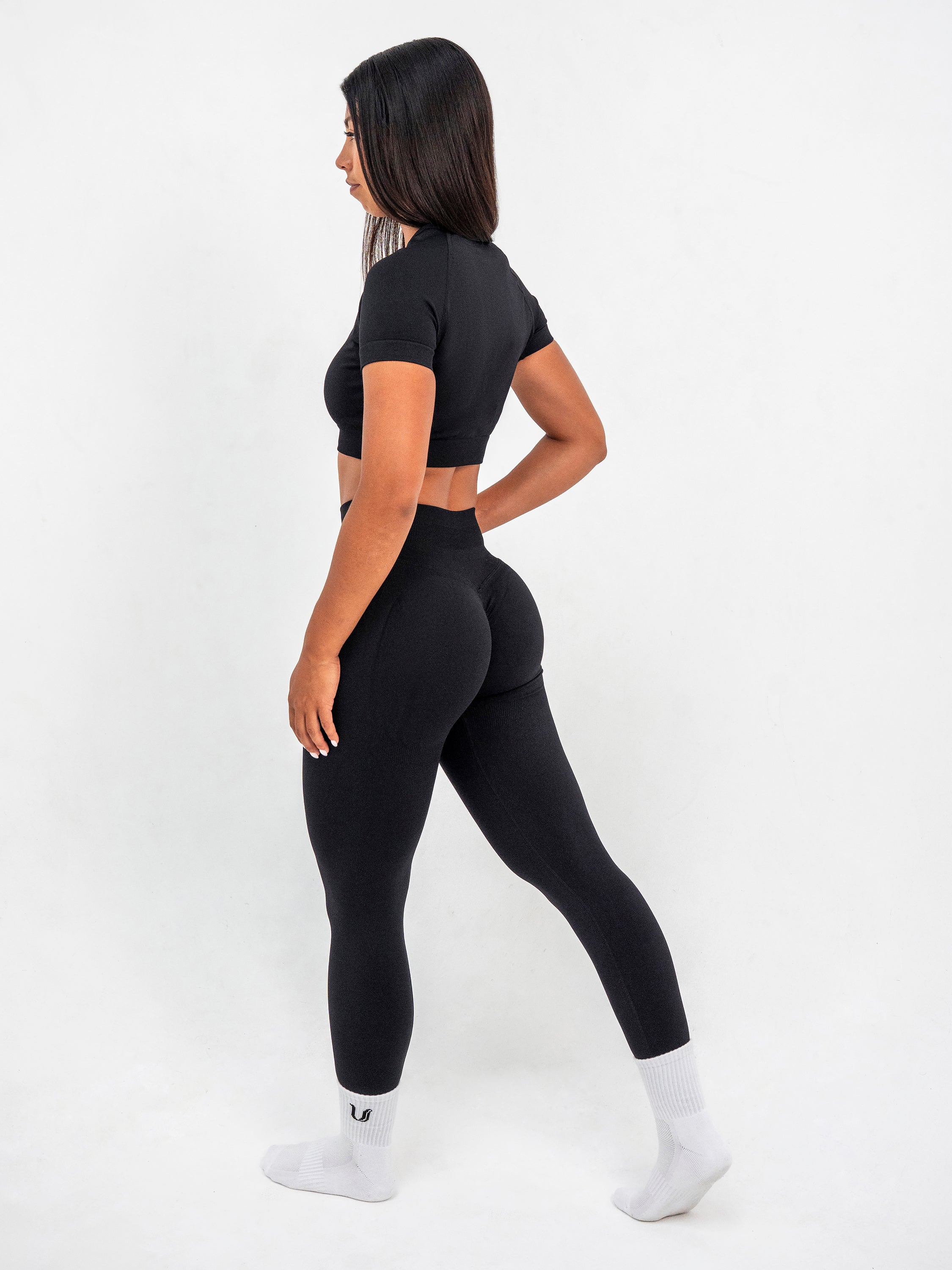 Luna | Premium Seamless Scrunch Legging - Black