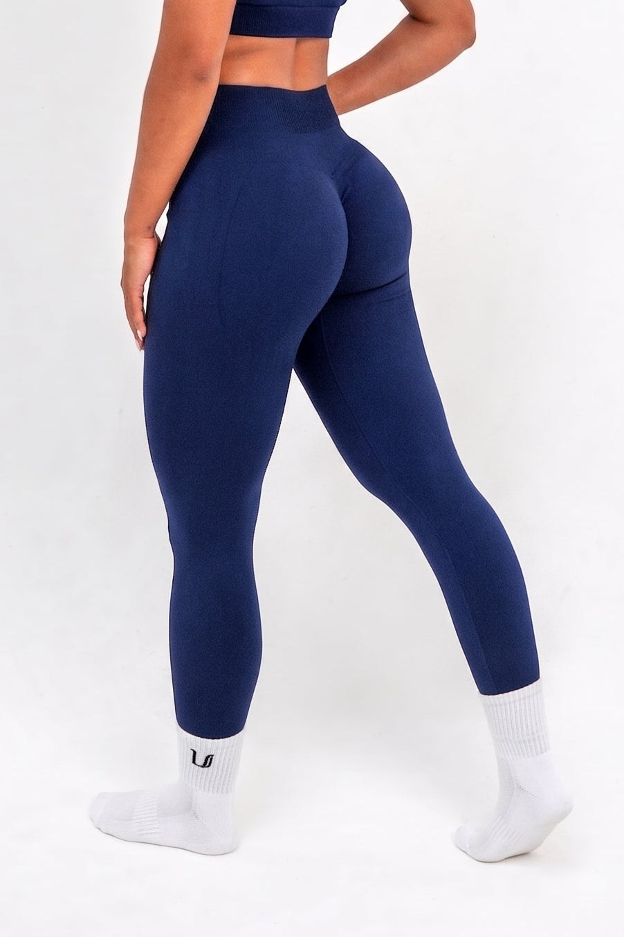 Luna | Premium Seamless Scrunch Legging - Donker blauw