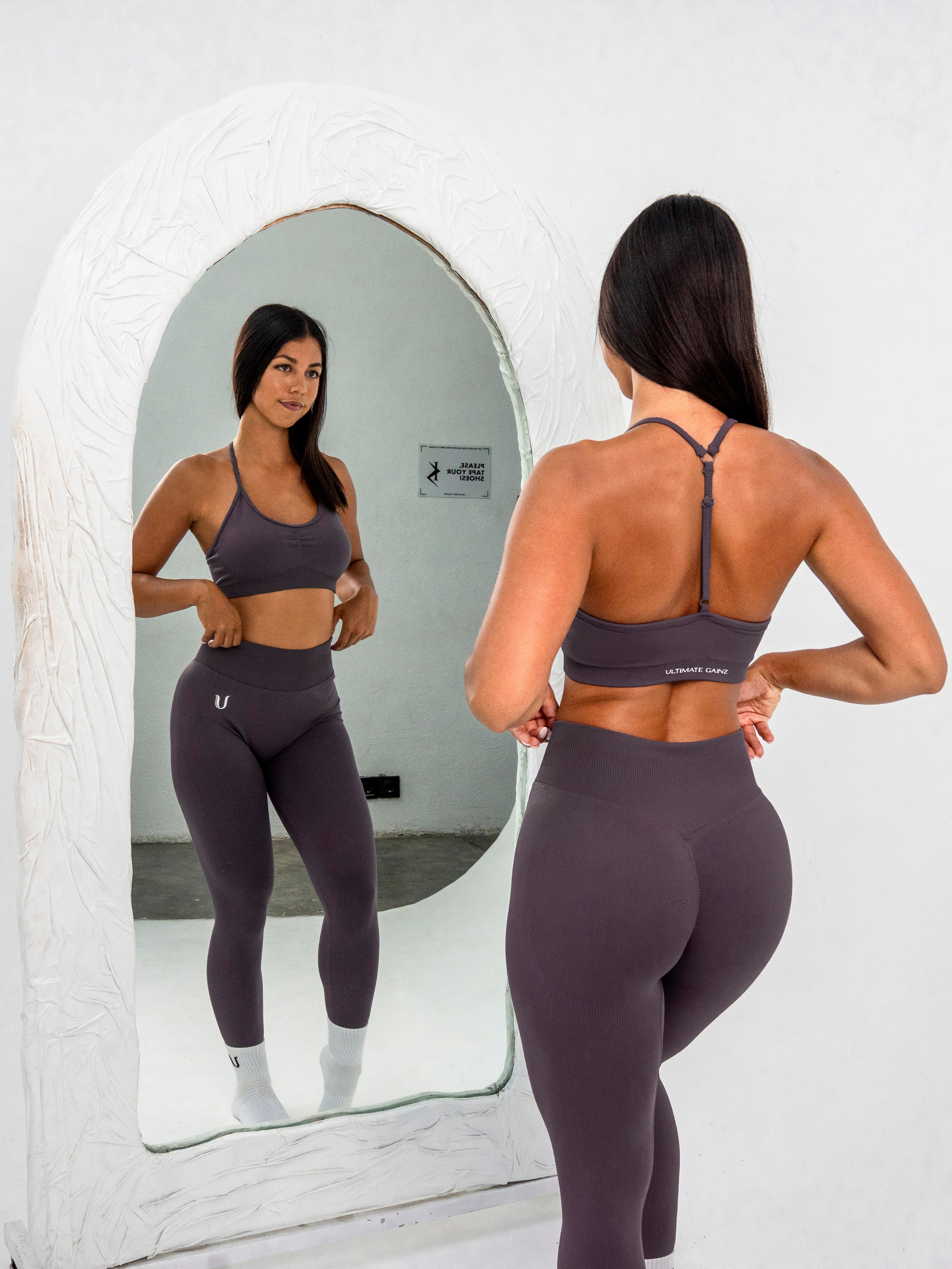 Luna | Premium Seamless Scrunch Legging - Dusty Purple