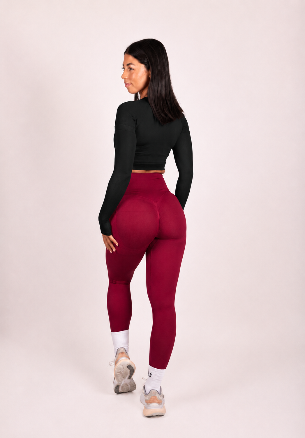 Leonie | Premium Scrunch Leggings - Rot