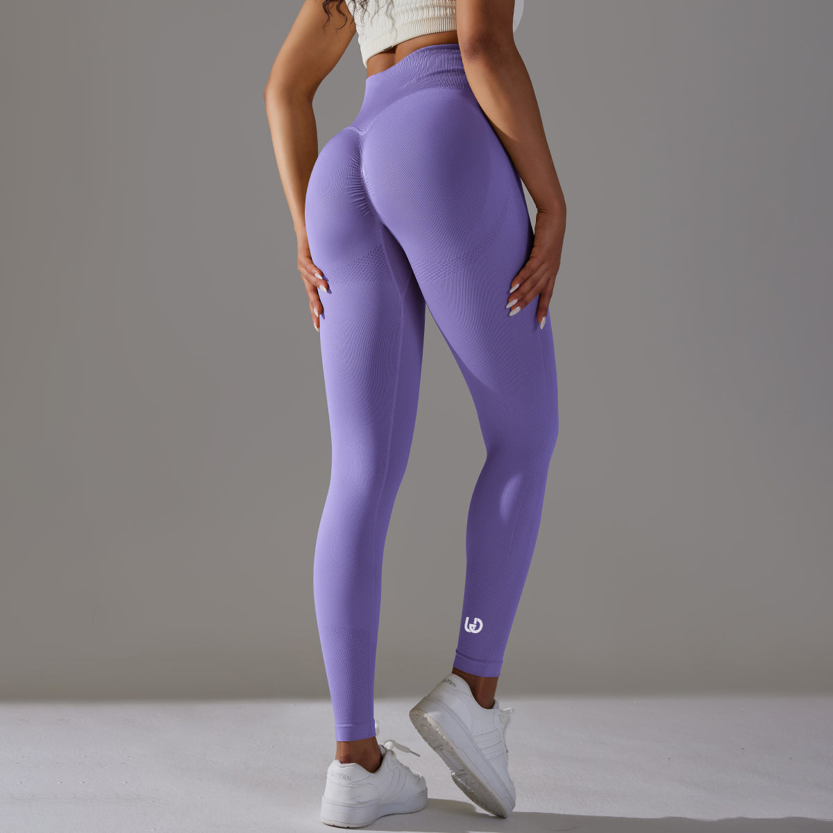 Celine | Legging Taille Haute Froncé - Violet