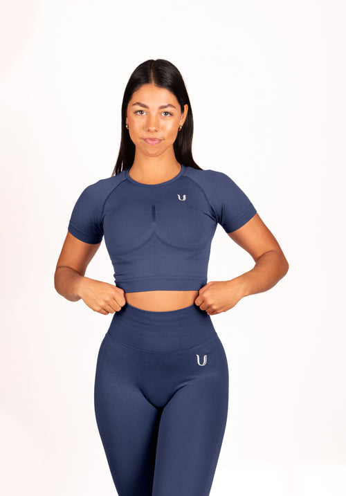 Leonie | Top Shirt-  Donkerblauw - Ultimate Gainz