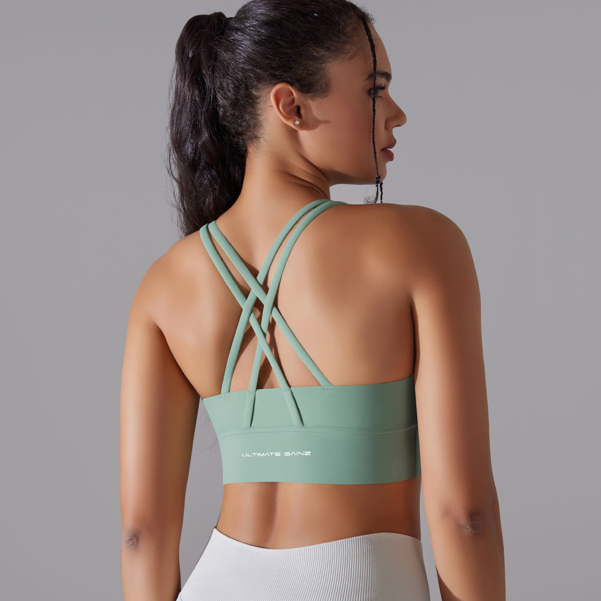 Kyra | Cross bra - Green