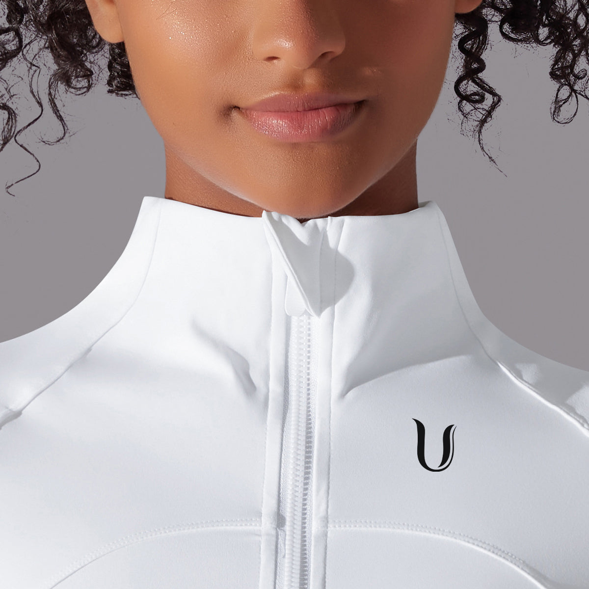 Chloe | Performance Zipper Jacket - White