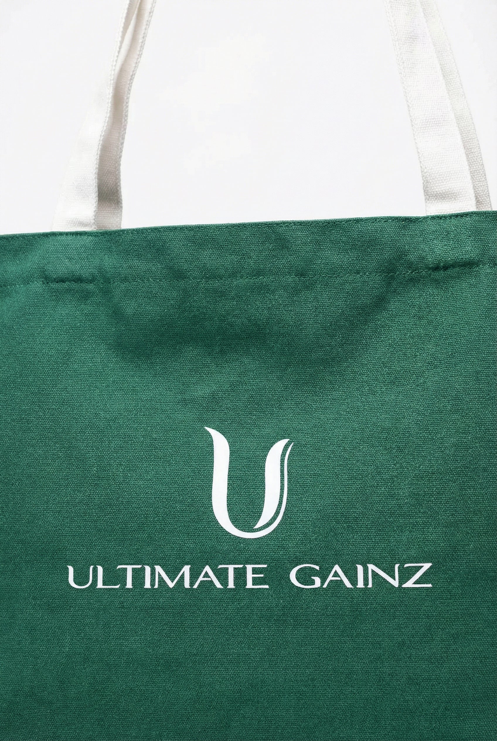 Ultimate Gainz Signature Tote Bag + 1 Paar Socken – Waldgrün