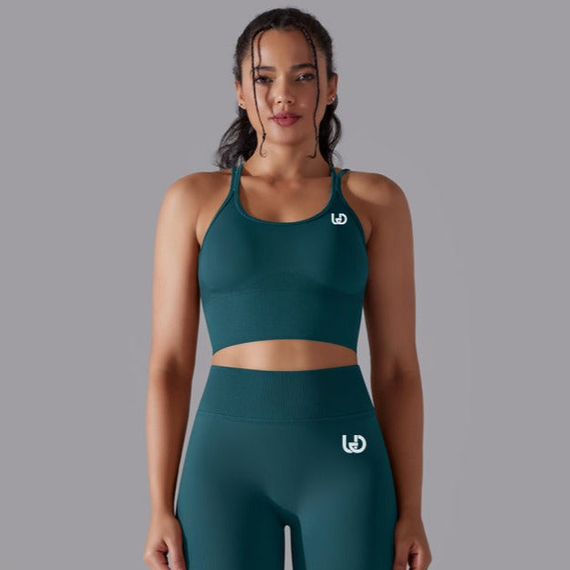 Daisy | Strap Sports Bra - DarkGreen