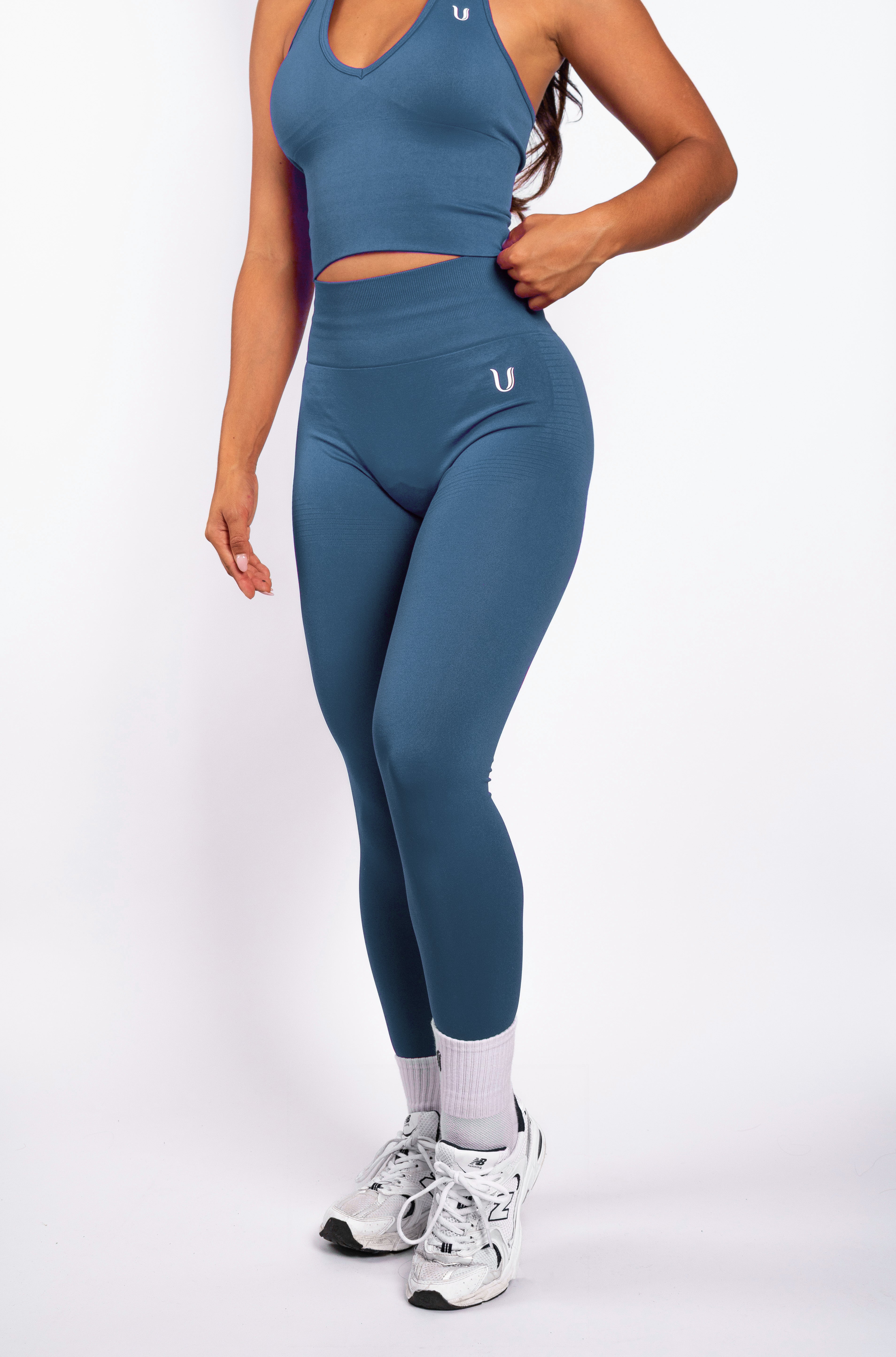 Bibi | Legging Côtelé Sans Coutures – Bleu