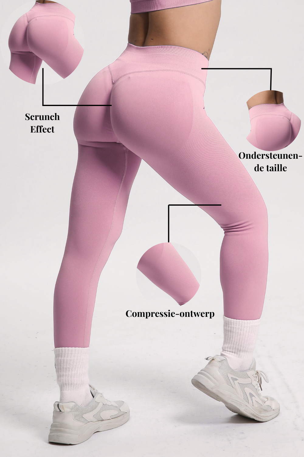 Beau | High Performance Legging - Roze