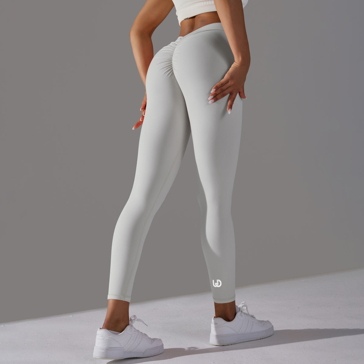 Emma | Legging Extra Scrunch - Zilvergrijs