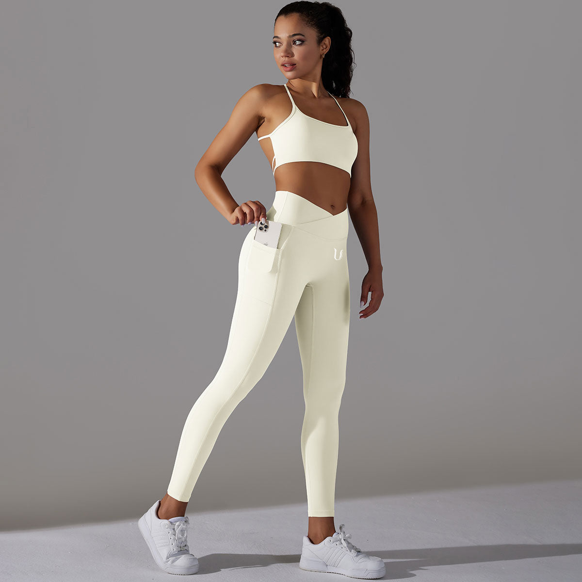 Mila | Legging-Top Set - White