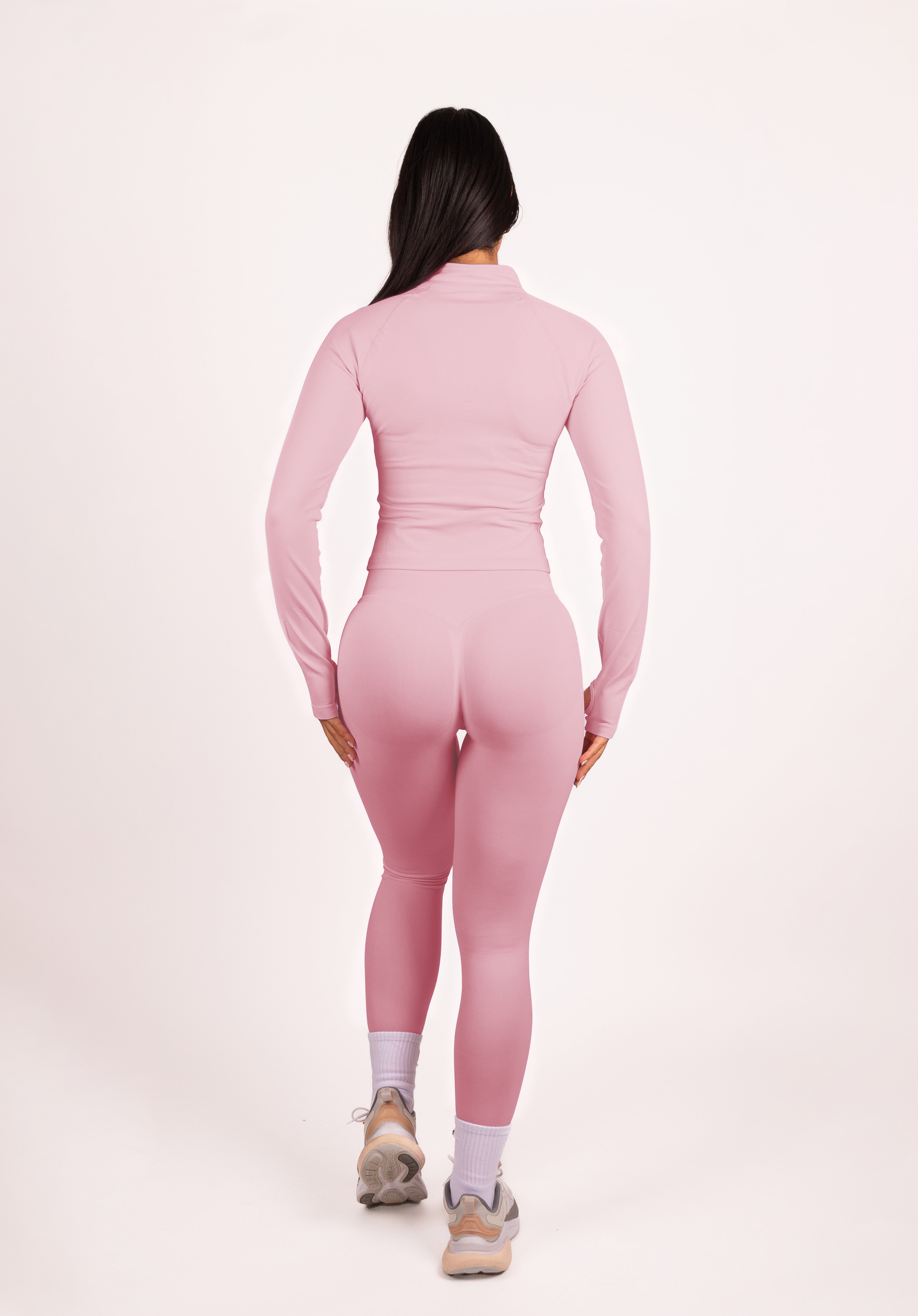 Beau Half Zip Lange Mouwen Top Roze - Dames sportkleding afbeelding 18