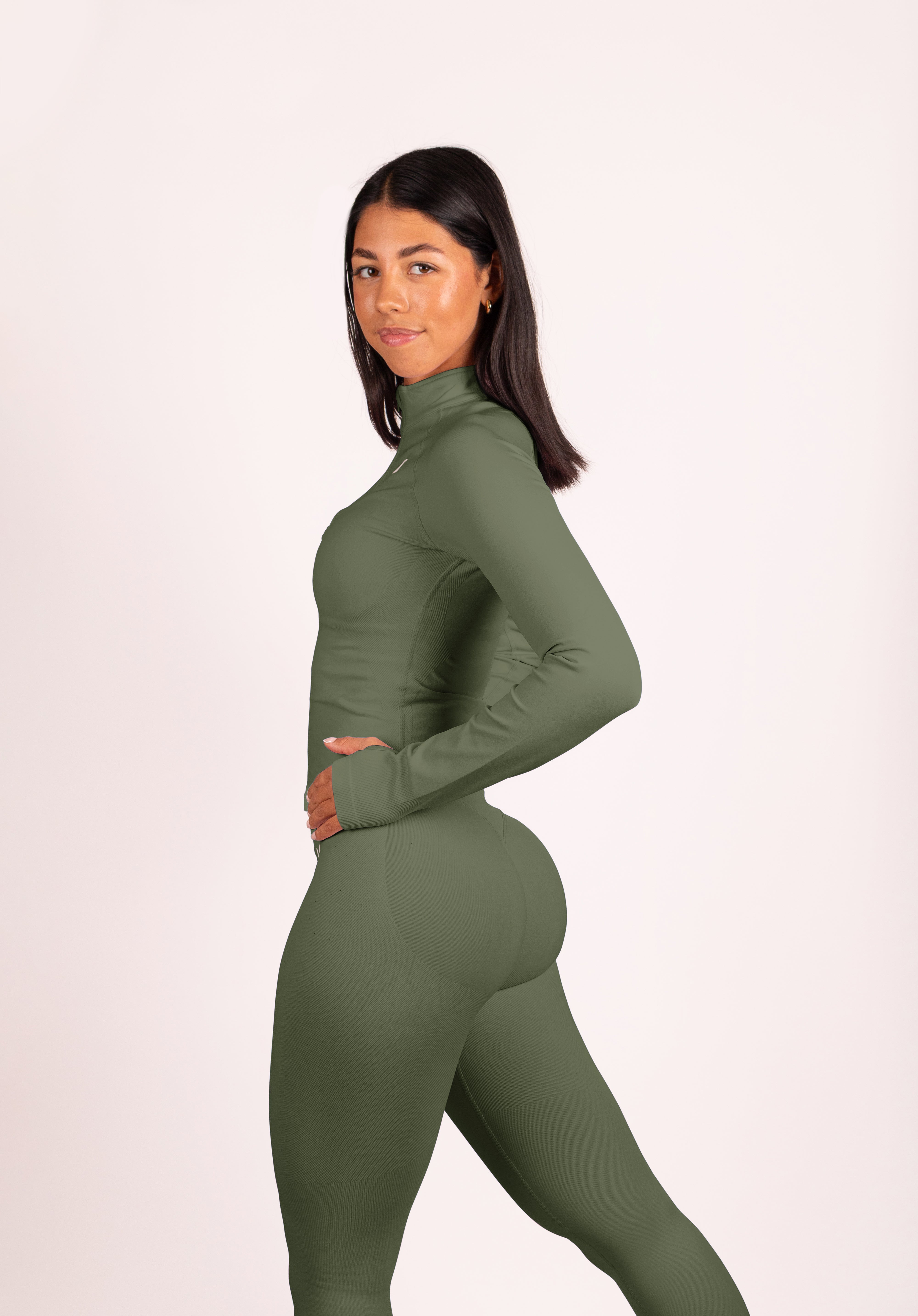 Beau Premium High Performance Scrunch Legging Groen - Dames sportkleding afbeelding 11