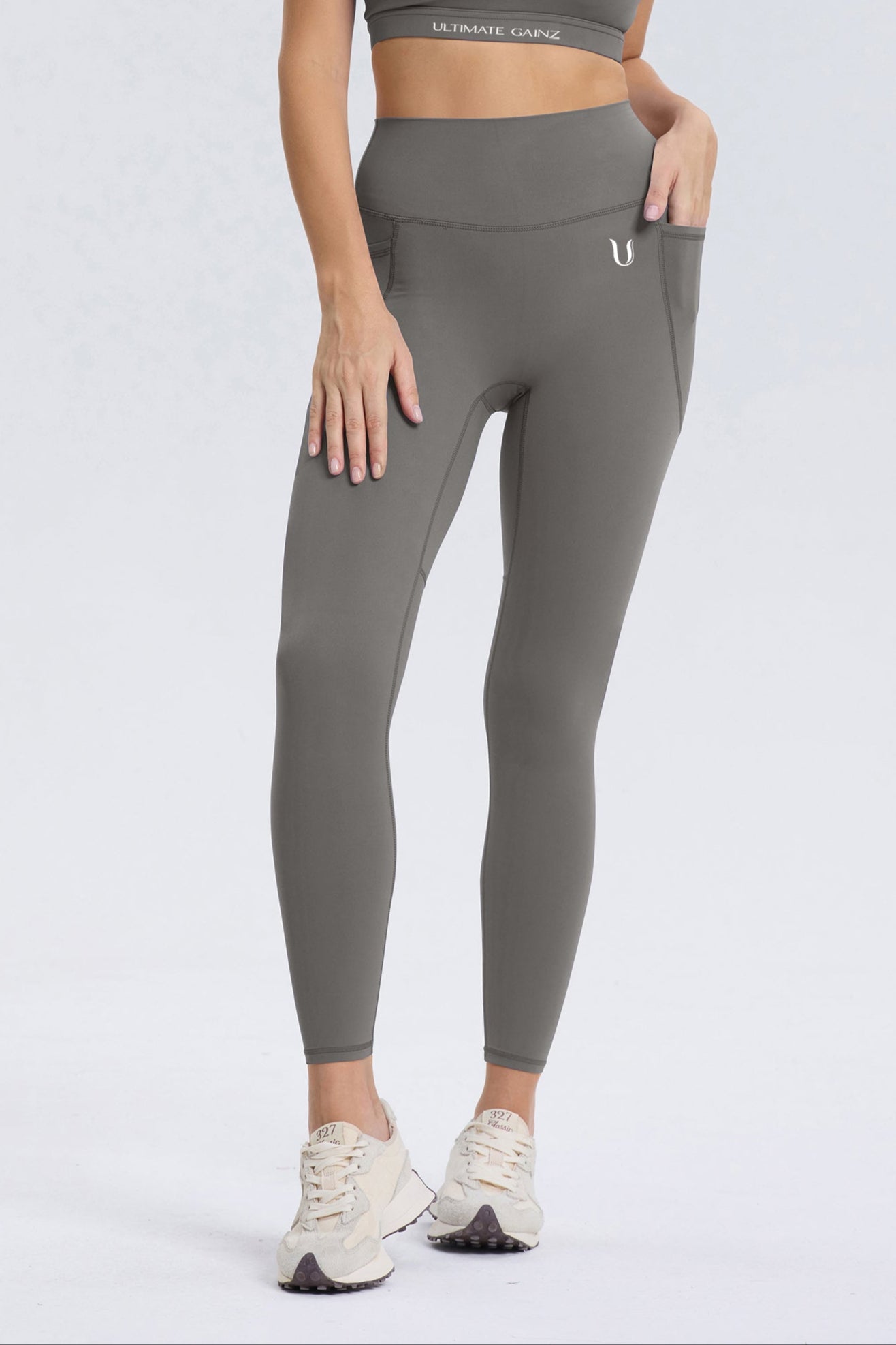 Palmer | Legging Met Zakken - Grijs