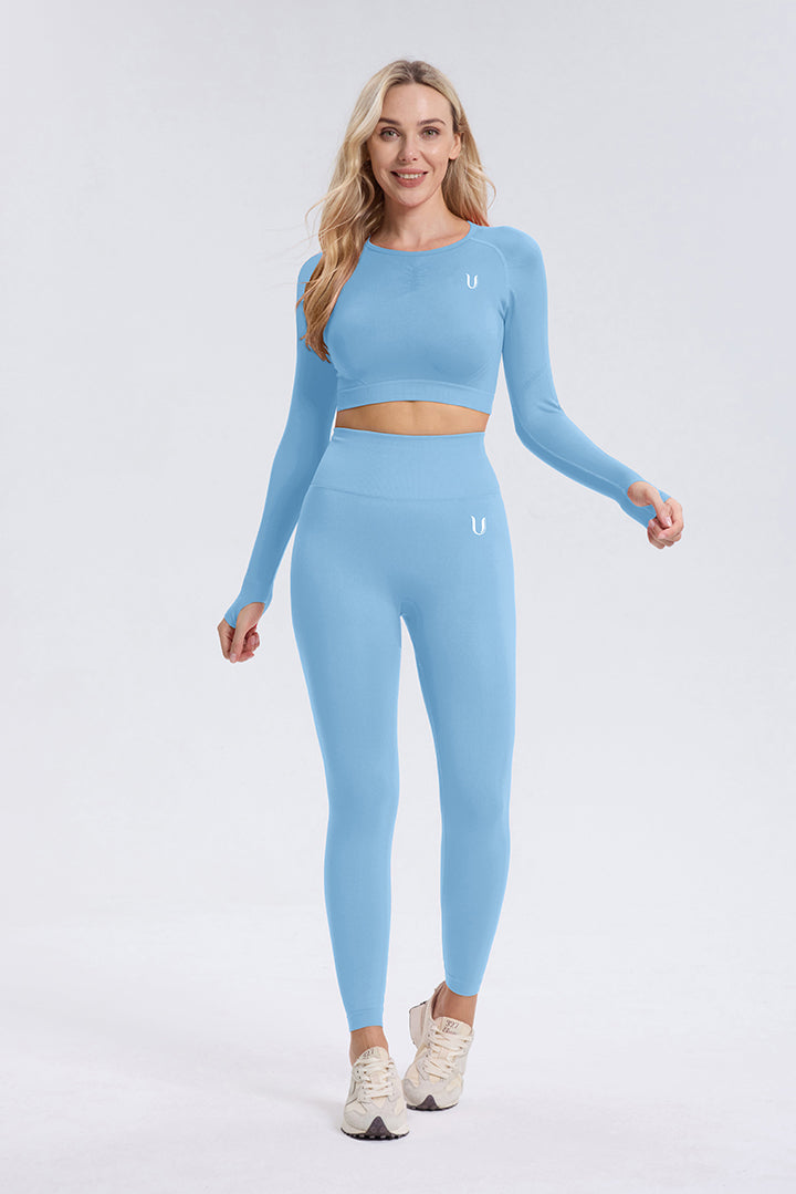 Maeve | High Waist Scrunch Legging - Hemelsblauw