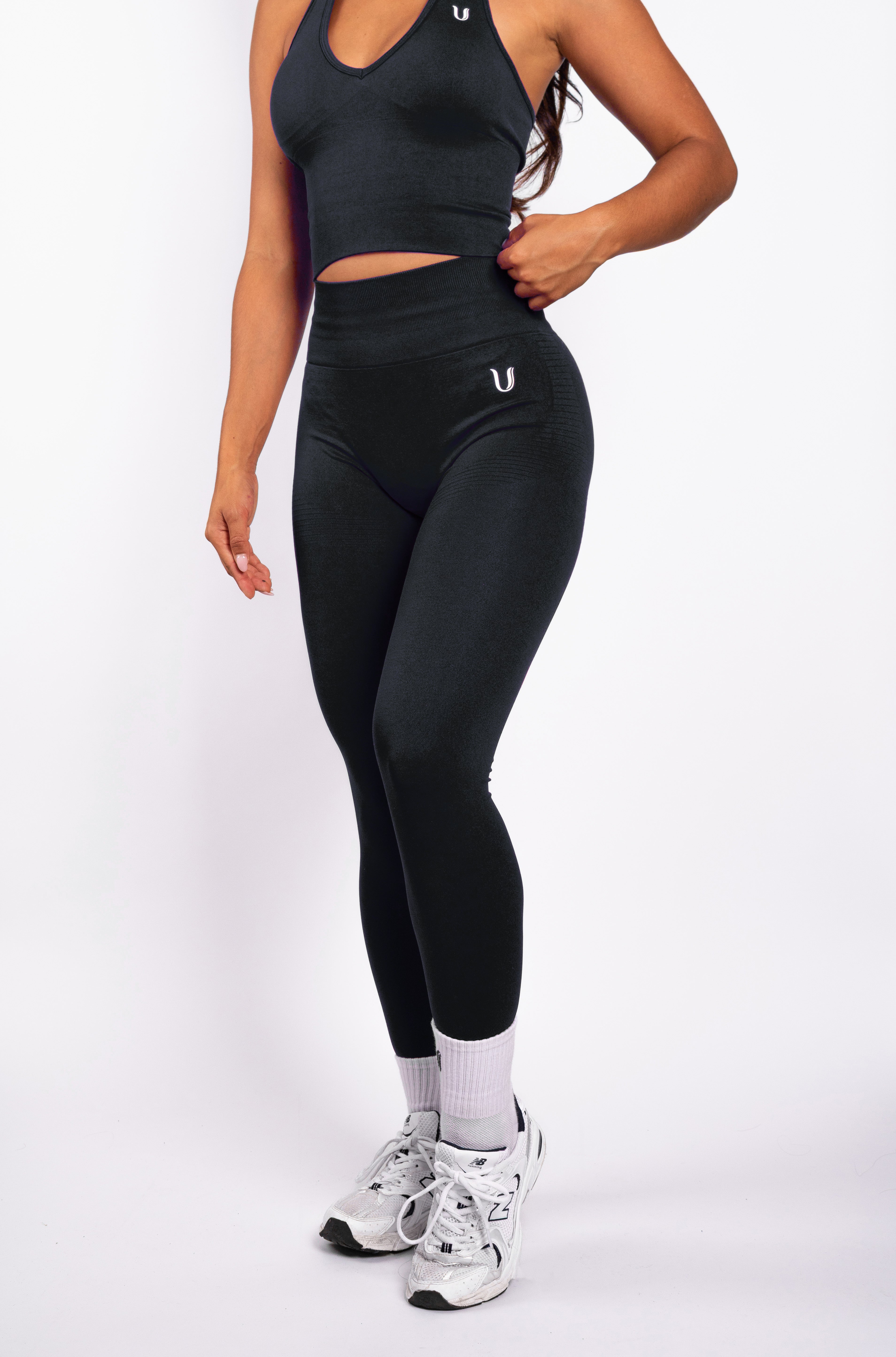 Bibi | Legging Côtelé Sans Coutures – Noir