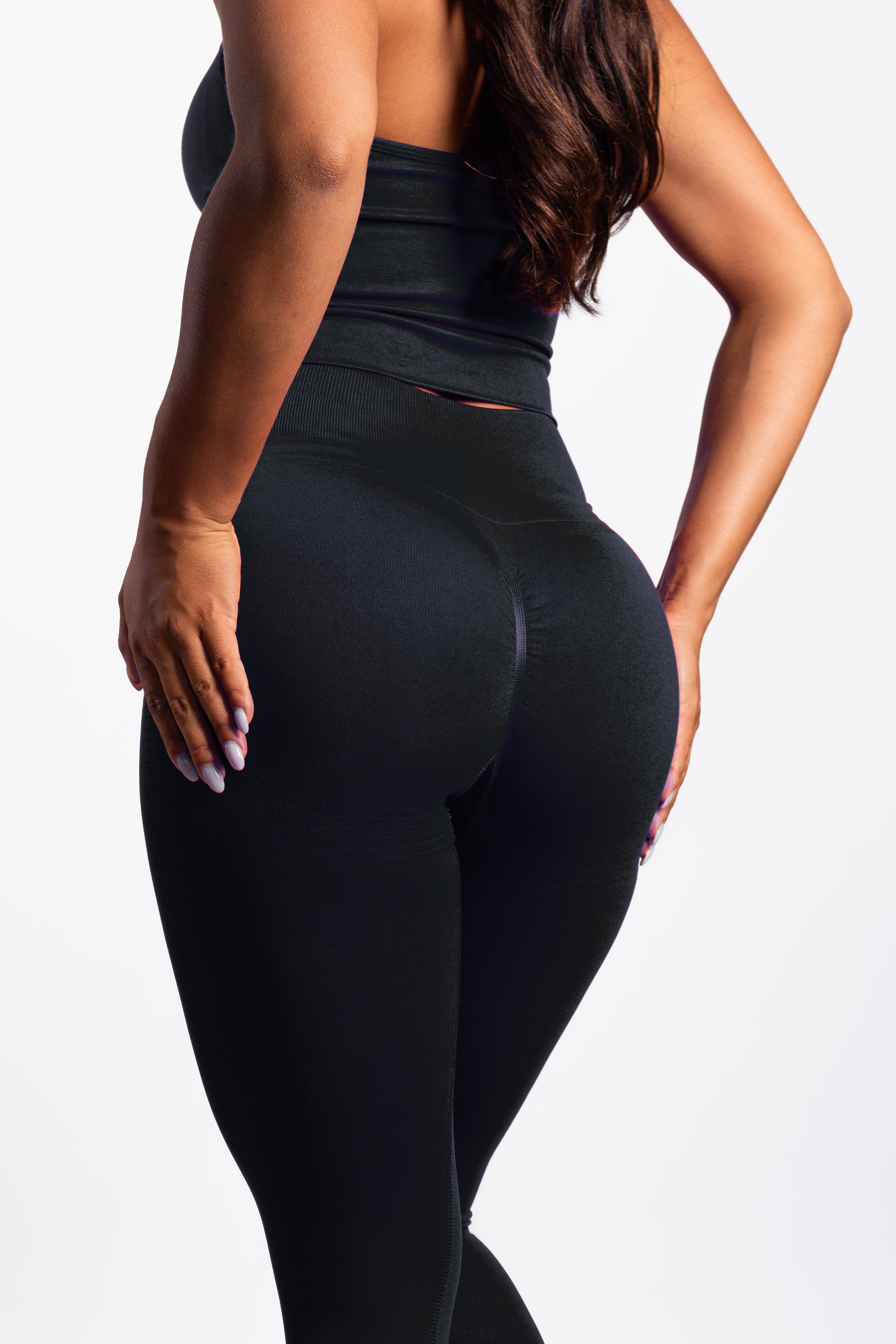 Bibi | Legging Côtelé Sans Coutures – Noir