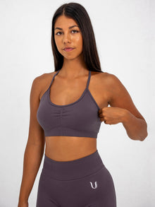 Luna | Premium Adjustable Sports Bra - Dusty Purple