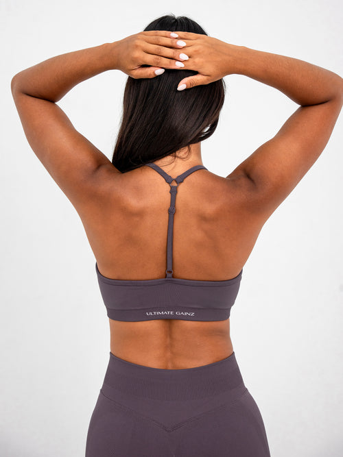 Luna | Premium Adjustable Sports Bra - Dusty Purple