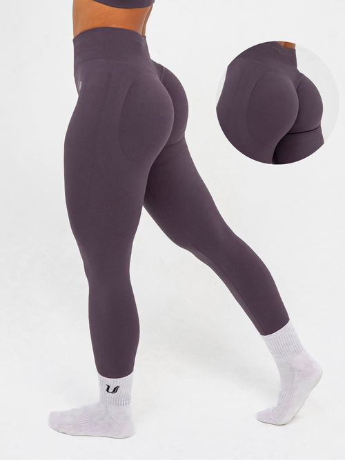 Luna | Premium Seamless Scrunch Legging - Dusty Purple