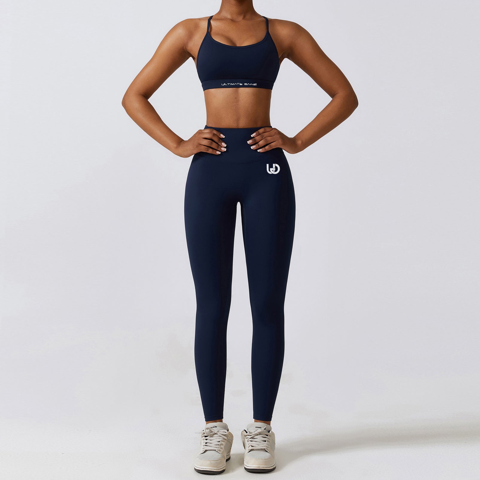 Hailey Set | Ensemble Top et Legging sans Couture - BleuMarine