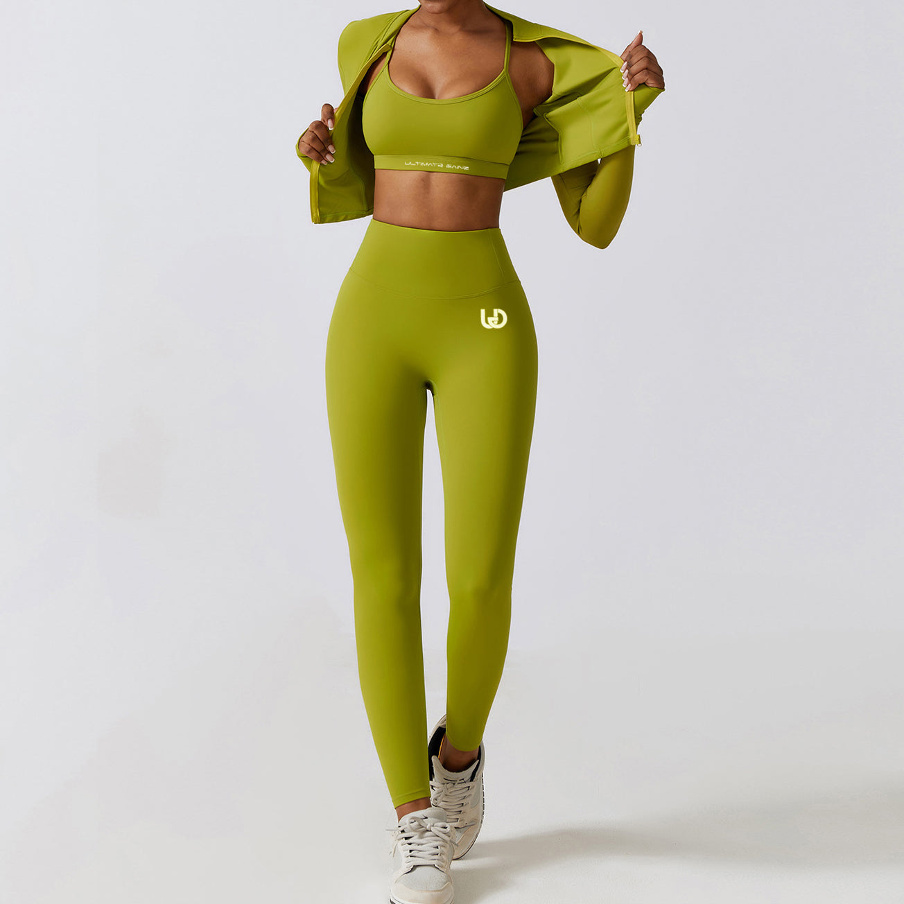 Hailey Set | Haut à Manches Longues et Legging - Matcha