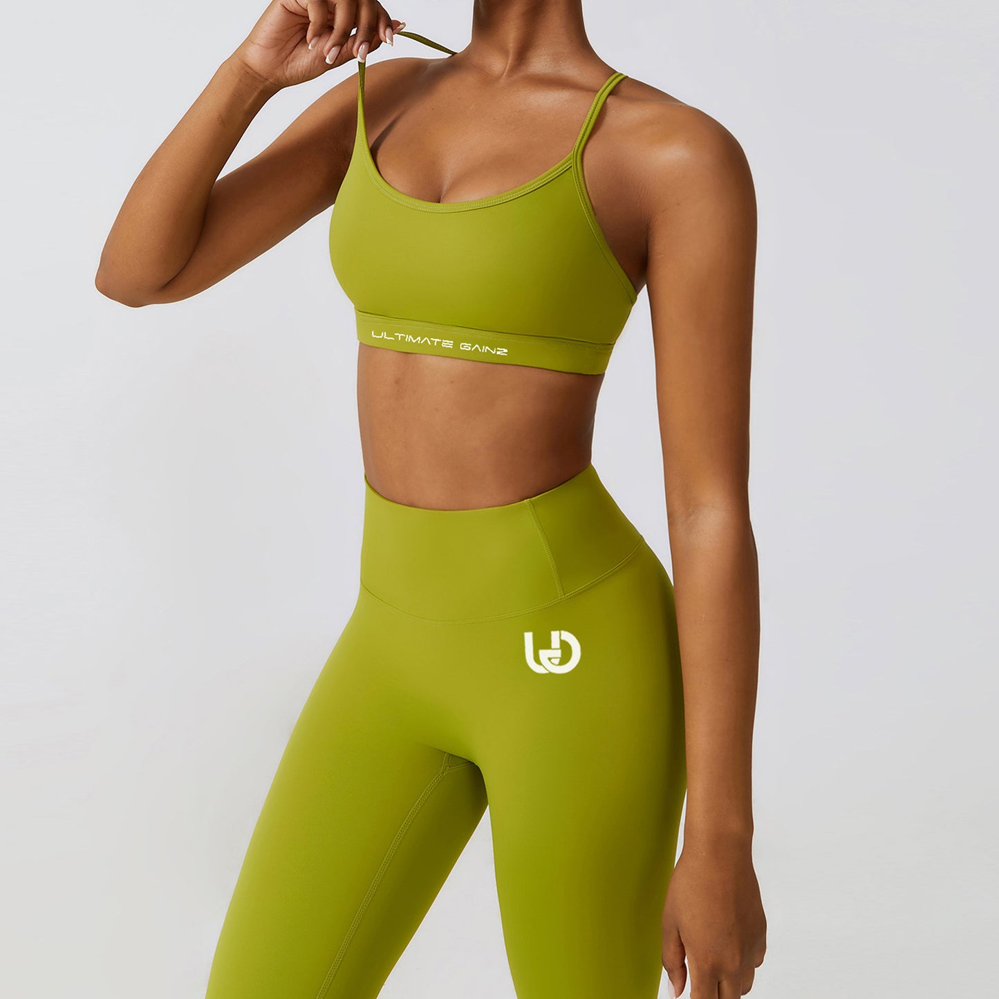 Hailey Set | Ensemble Top et Legging sans Couture - Matcha