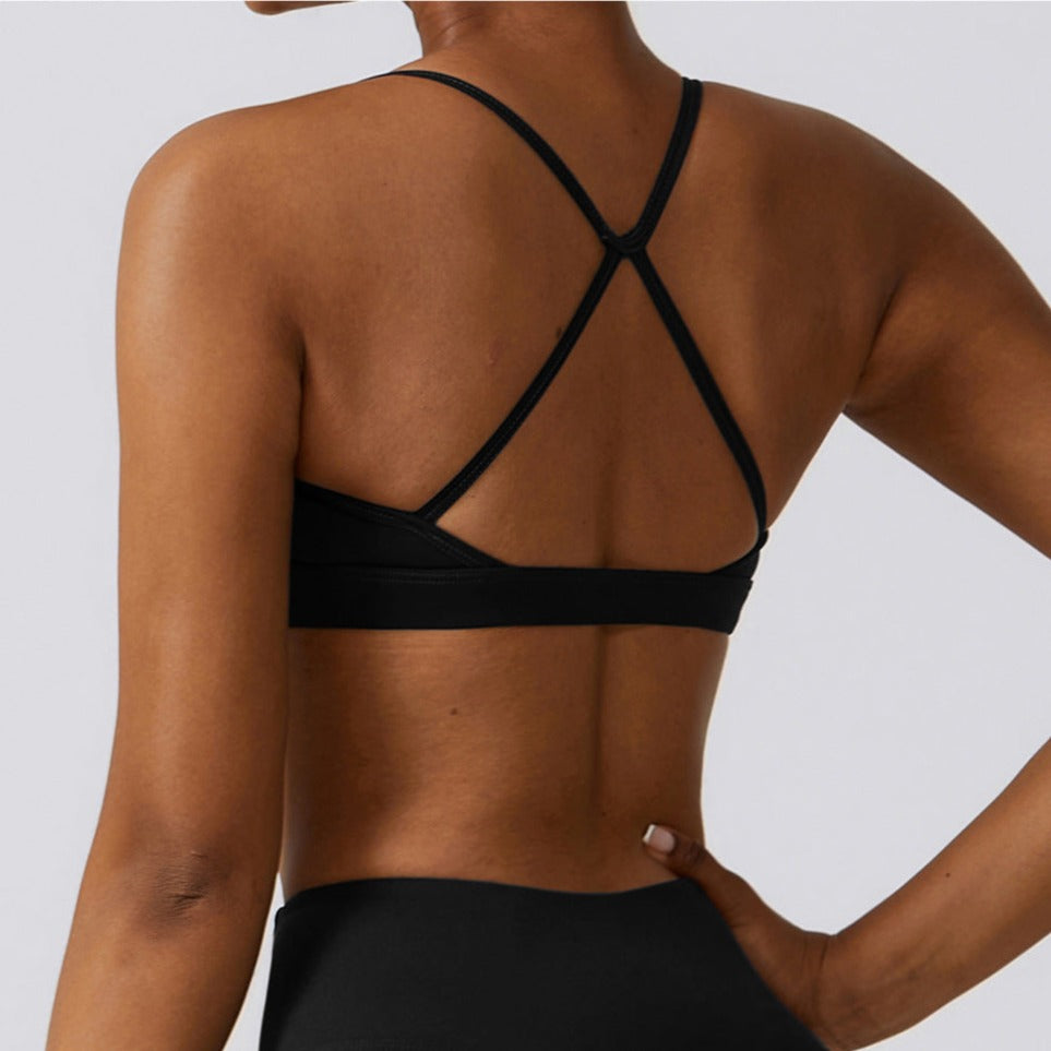 Hailey | Cross-Back Sports BH -  Zwart