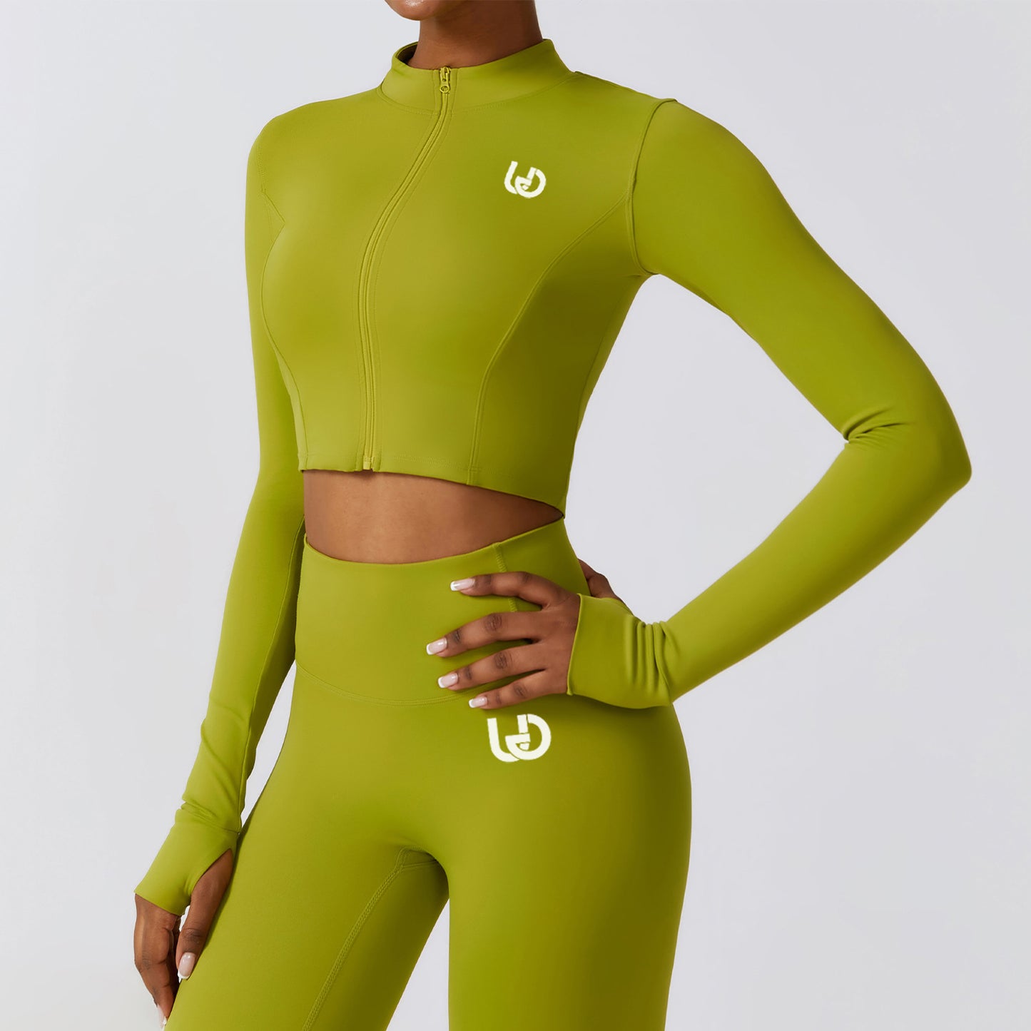 Hailey Set | Lange Arm Top Legging - Matcha