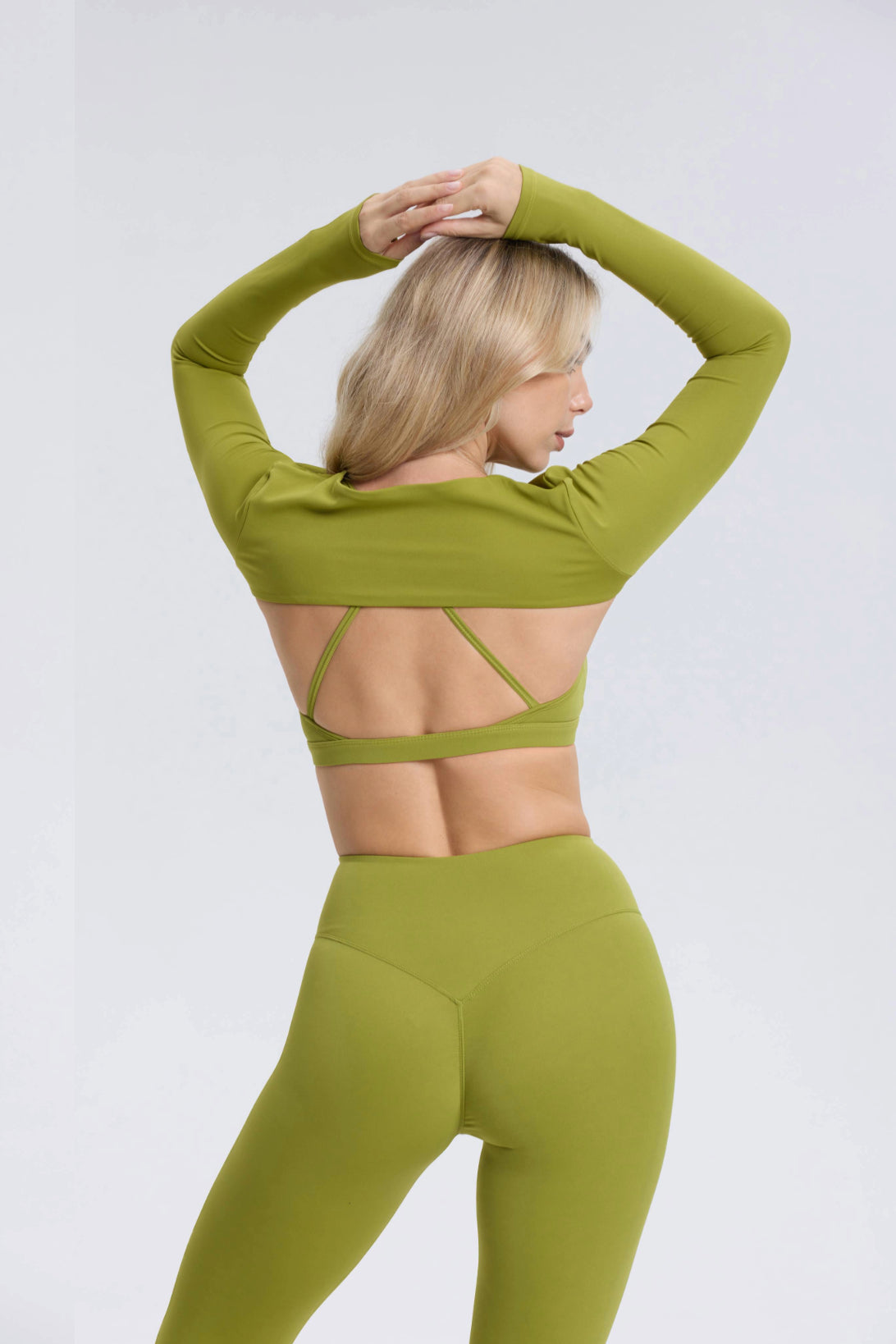 Hailey | Crop Top à Manches Longues - Vert